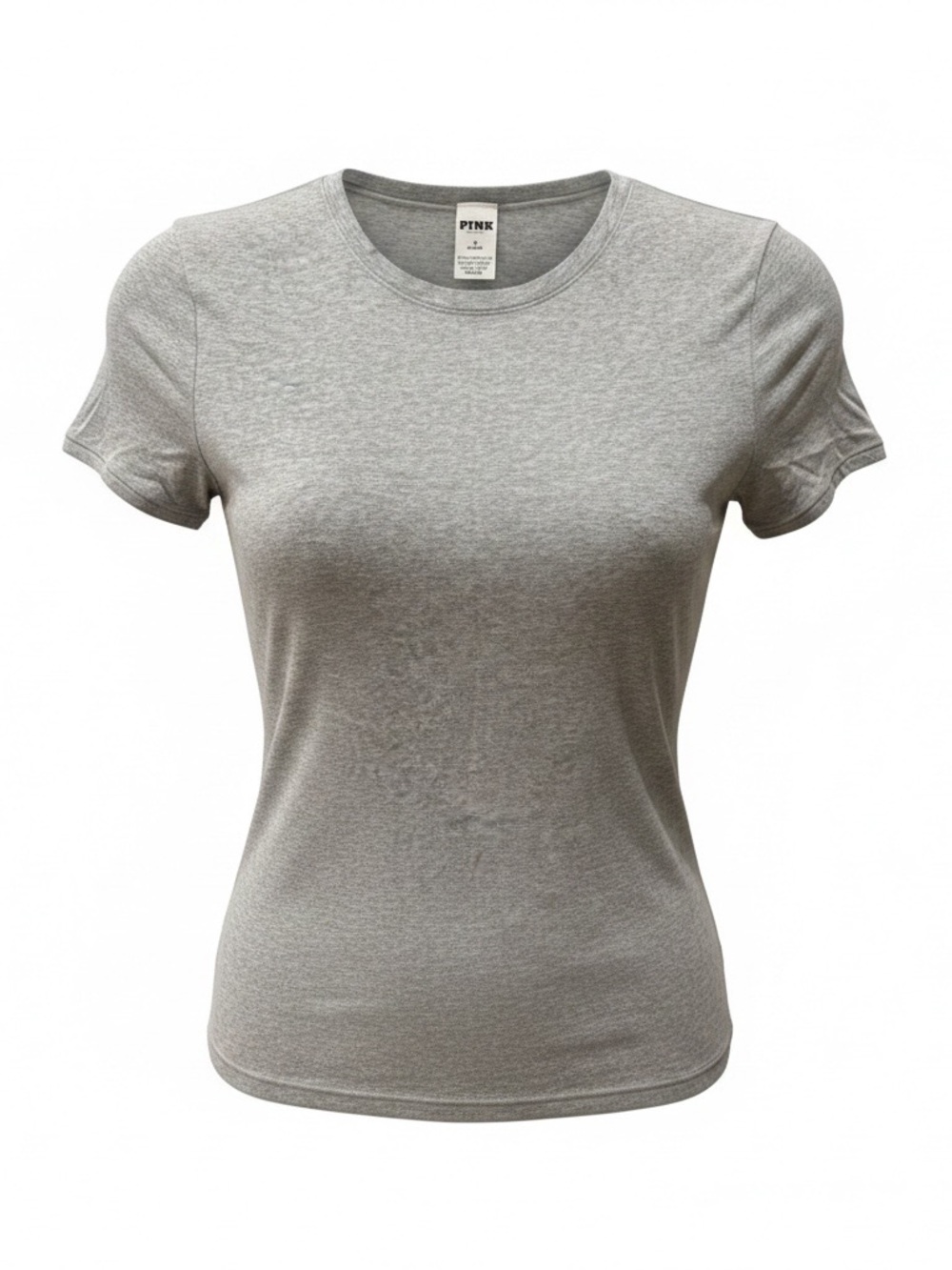 Victoria's Secret PINK Short Sleeve Crewneck Tee - Heather Gray